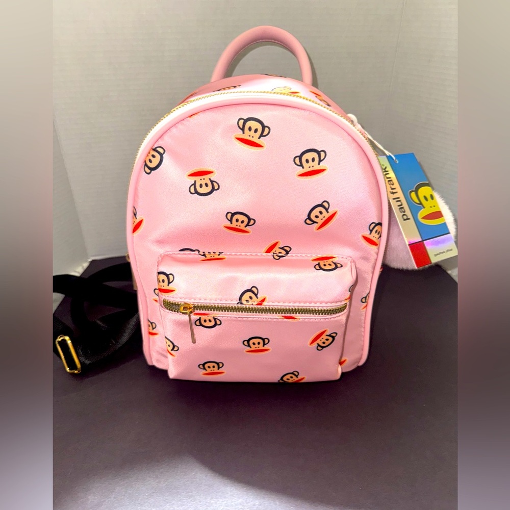Paul Frank Pink Mini Backpack with Playful monkey  Design BNWT